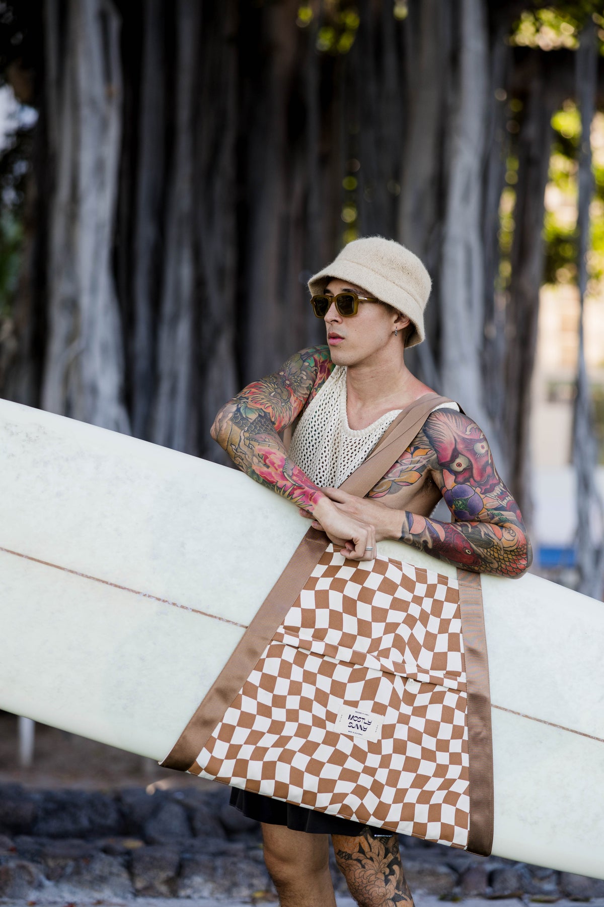 Surf Sling- Brown Checker