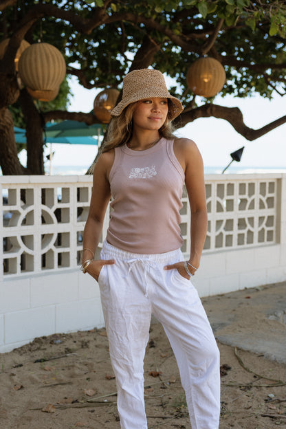 Mostly Sunny Funky Logo Rib Tank